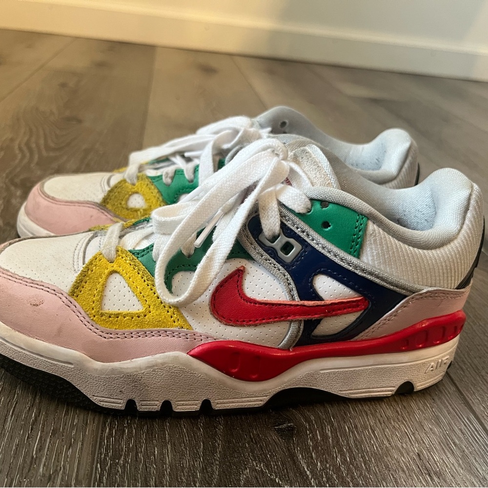 Nigo Nike Air Force 3 Low White Men’s Size 4 Kids 5.5 Red White Pink Green AF3